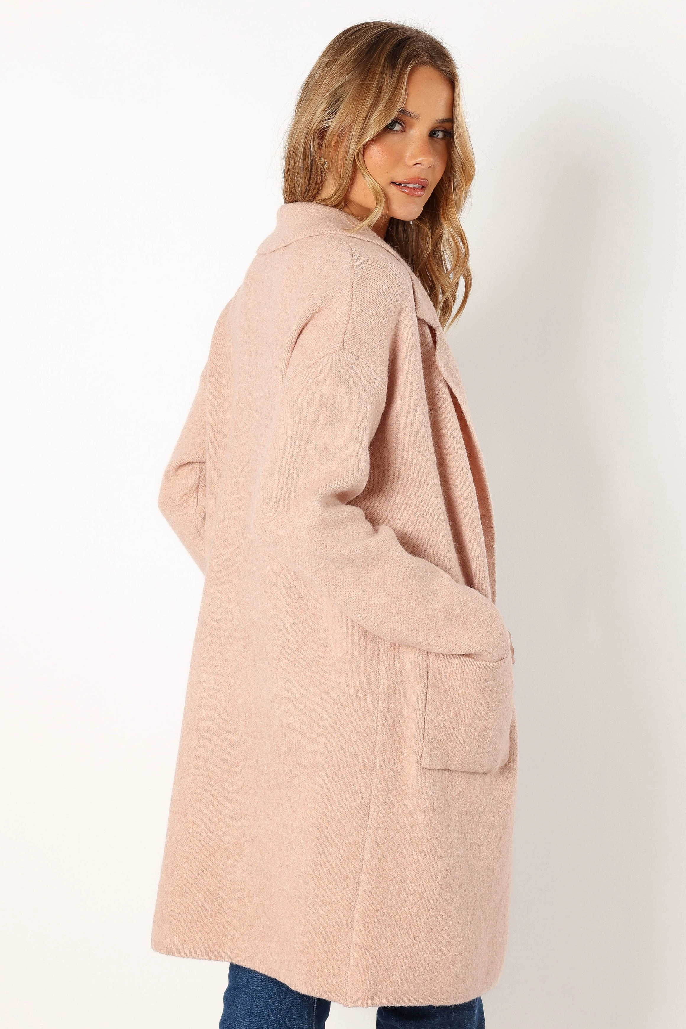 Skylar Open Front Coatigan - Blush