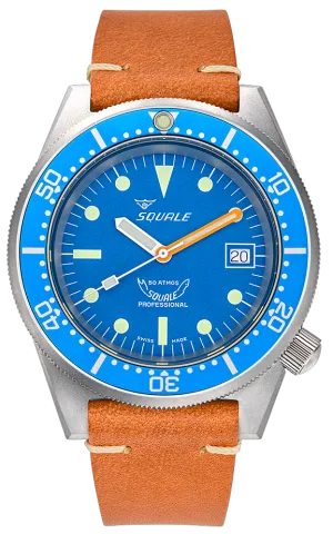 Squale 50 Atmos Blue Blasted 1521-026/A 1521BLUEBL.PC