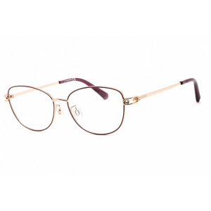 Swarovski Women's Eyeglasses - Cat Eye Shiny Rose Gold Metal Frame | SK5403-D 028