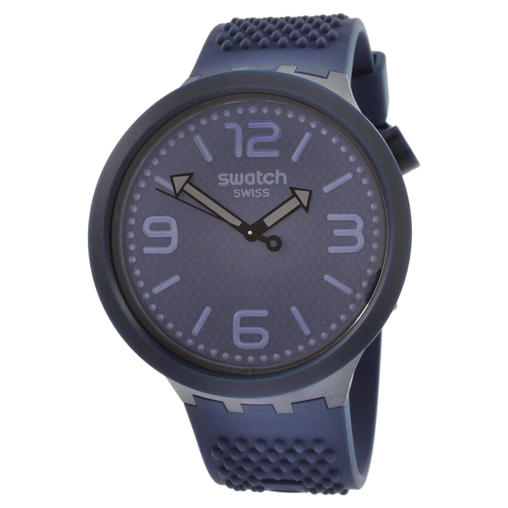 Swatch Men's Watch - Big Bold Bbnavy Swiss Quartz Blue Dial Rubber Strap | SO27N100