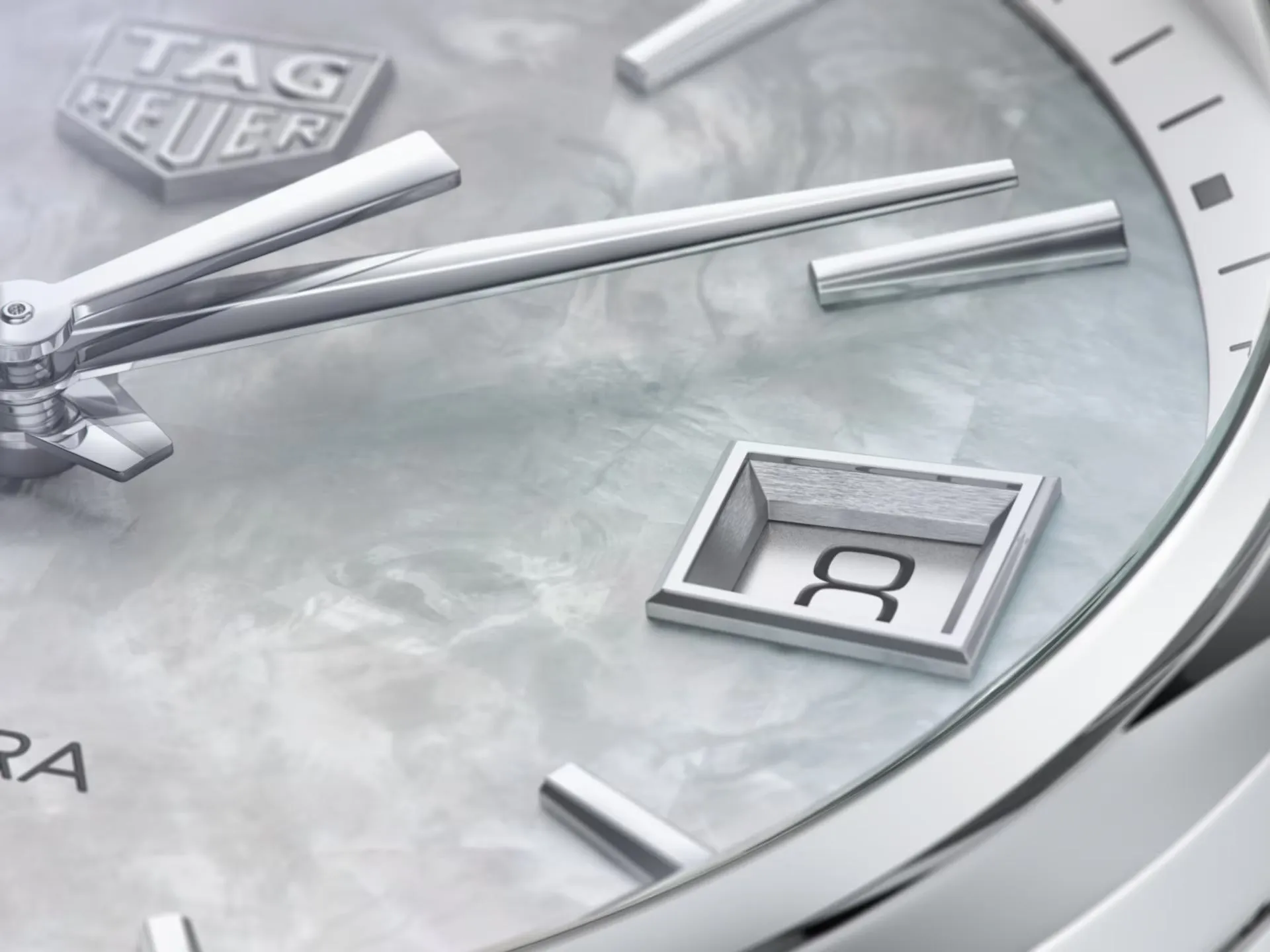TAG Heuer Carrera Stainless Steel Mother-Of-Pearl Dial Date Quartz Womens Watch WBK1311.BA0652
