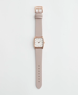 The Dress Watch: Rose Gold / White Dial / Blush Leather