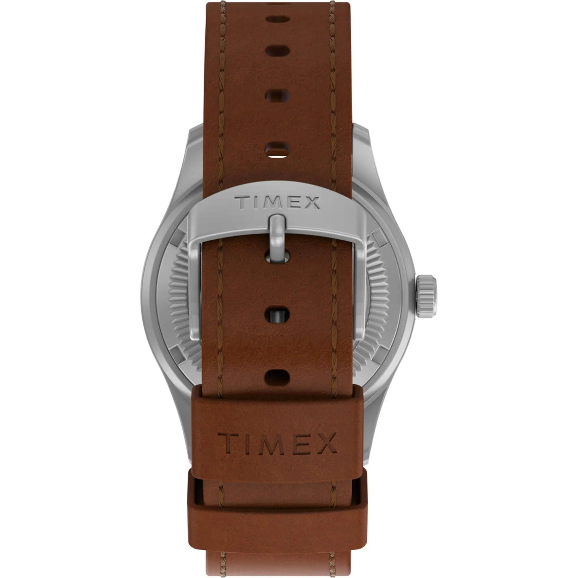 Timex Men's Watch - North Field Post Mechanical Blue Dial Brown Strap | TW2V00700JR