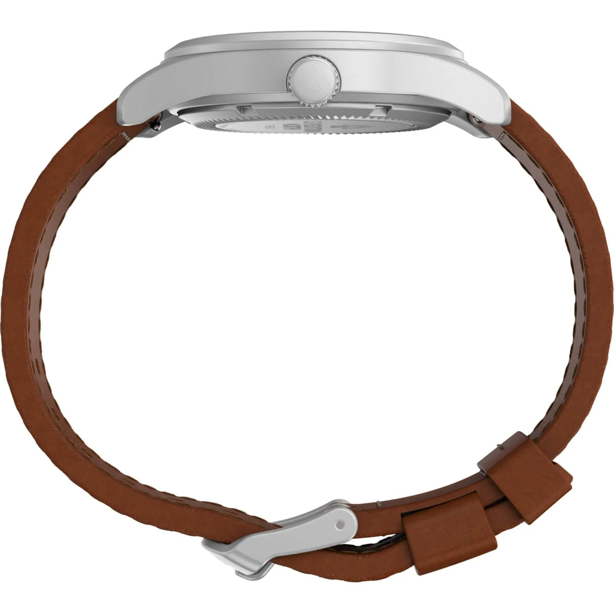 Timex Men's Watch - North Field Post Mechanical Blue Dial Brown Strap | TW2V00700JR