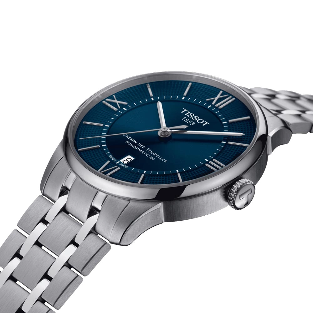 Tissot Chemin Des Tourelles Powermatic 80 Blue Dial 42mm Automatic Gents Watch T0994071104800