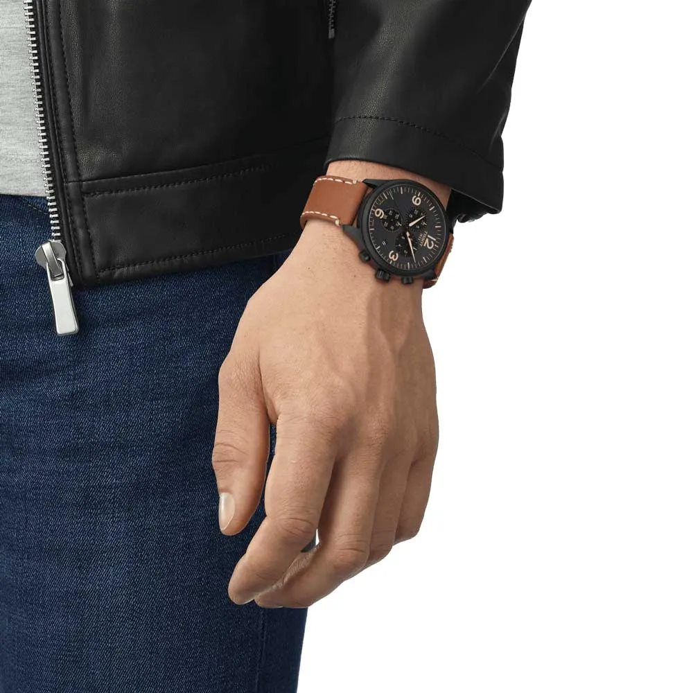 Tissot Chrono XL 45mm Black Dial Black PVD Steel Quartz Gents Watch T1166173605700