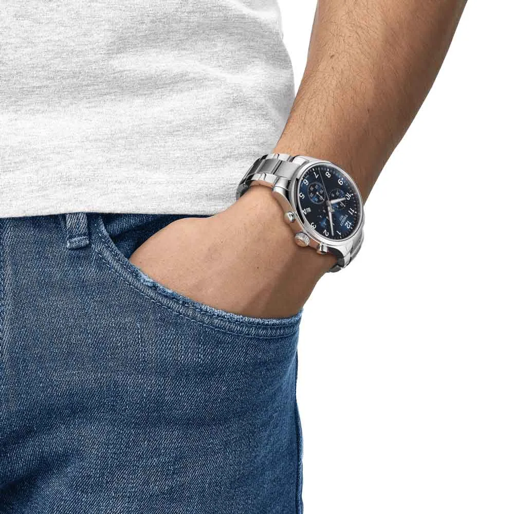 Tissot Chrono XL Classic 45mm Blue Dial Quartz Chronograph Gents Watch T1166171104701
