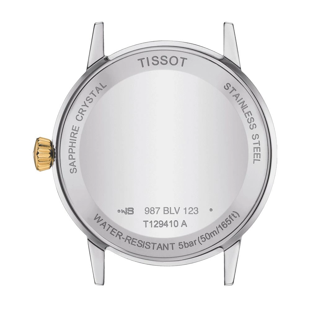 Tissot Classic Dream 42mm Silver Dial Yellow Gold PVD Steel Gents Quartz Watch T1294102203100