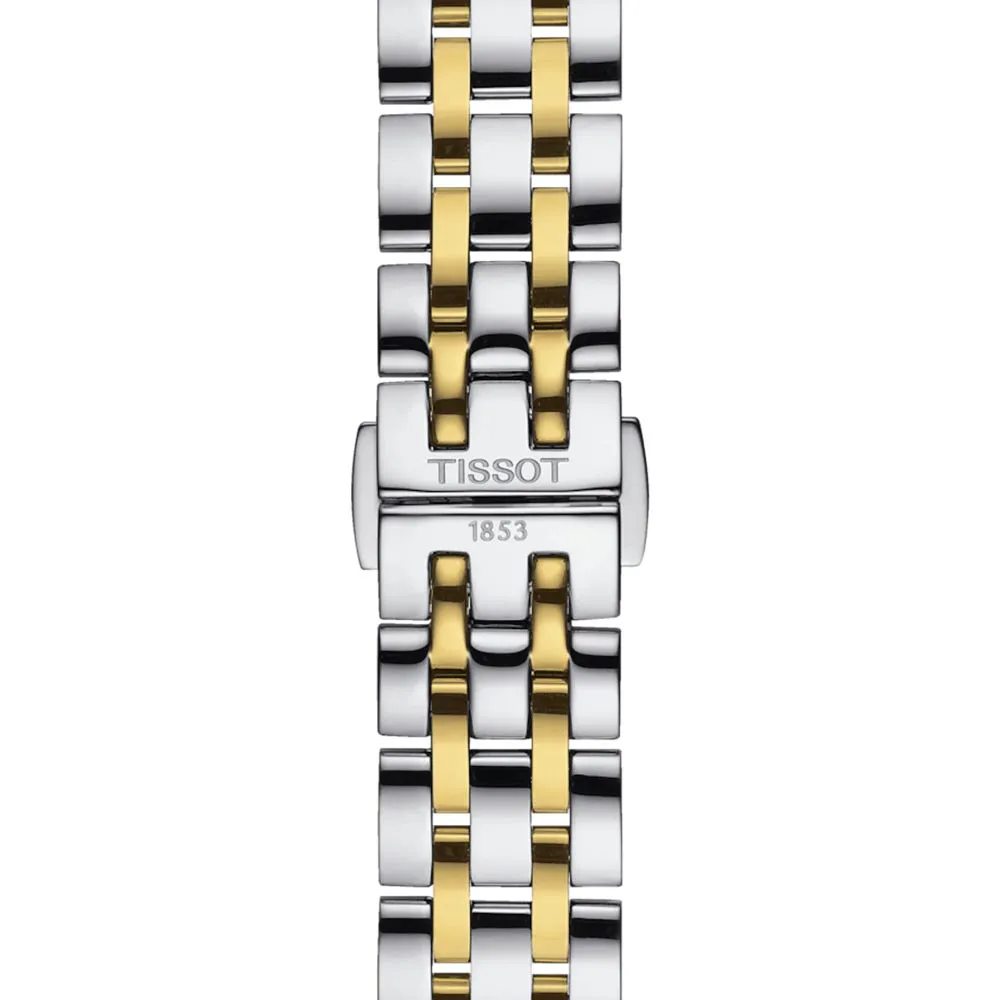 Tissot Classic Dream Lady 28mm Silver Dial Yellow Gold PVD Steel Quartz Watch T1292102203100