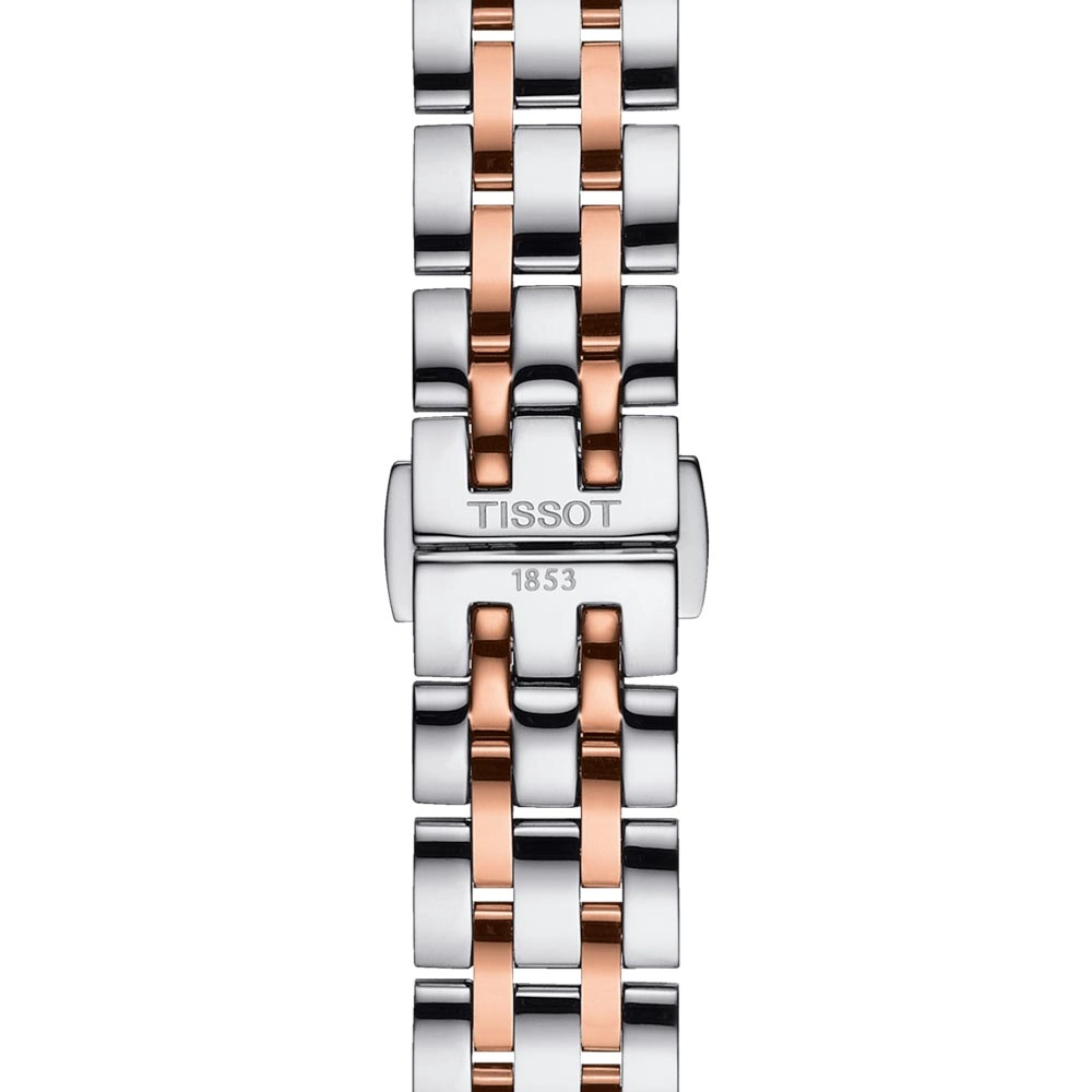 Tissot Classic Dream Lady 28mm White Dial Rose Gold PVD Steel Quartz Watch T1292102201300