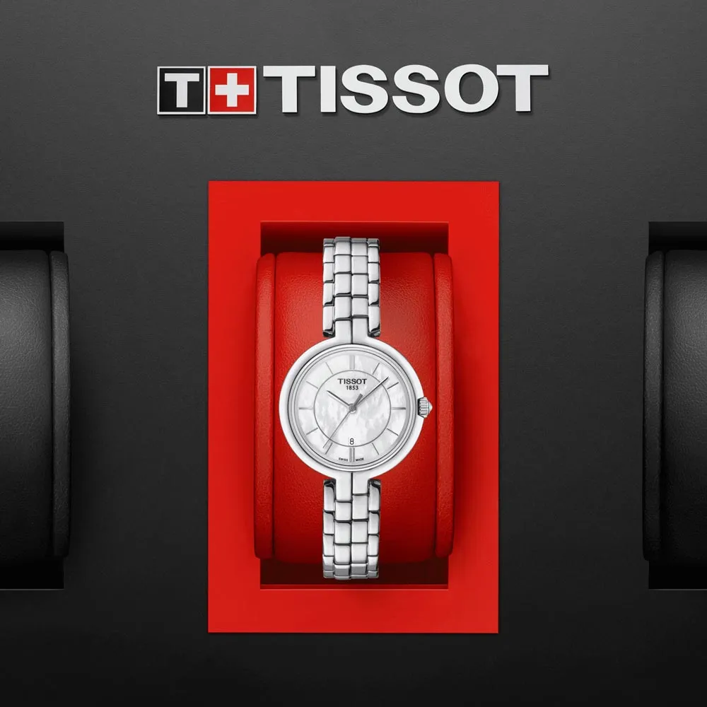 Tissot Flamingo 30mm MOP Dial Ladies Quartz Watch T0942101111100
