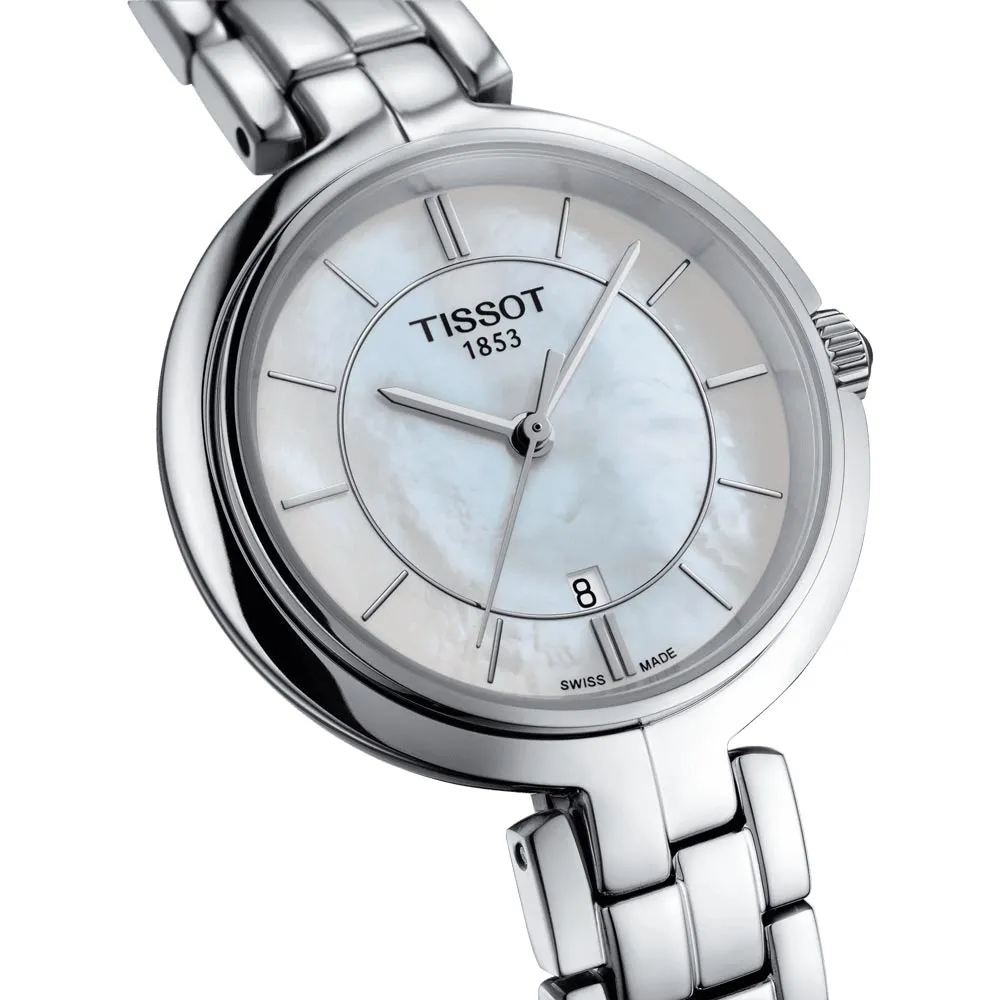 Tissot Flamingo 30mm MOP Dial Ladies Quartz Watch T0942101111100