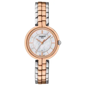 Tissot Flamingo 30mm MOP Dial Rose Gold PVD Steel Ladies Quartz Watch T0942102211100