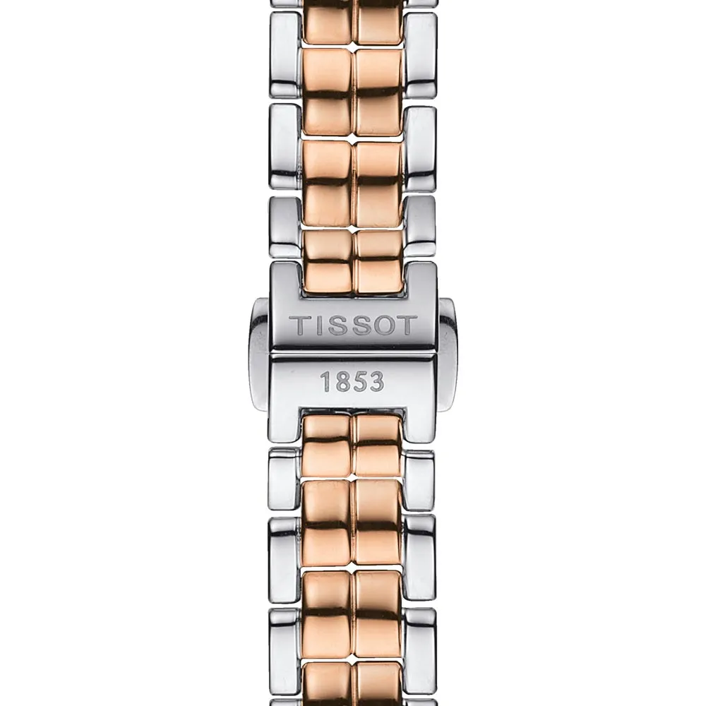 Tissot Flamingo 30mm MOP Dial Rose Gold PVD Steel Ladies Quartz Watch T0942102211100