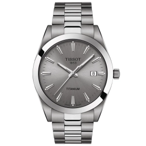 Tissot Gentleman 40mm Grey Dial Titanium Gents Quartz Watch T1274104408100