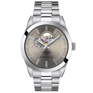 Tissot Gentleman Powermatic 80 Open Heart 40mm Rhodium Dial Automatic Gents Watch T1274071108100