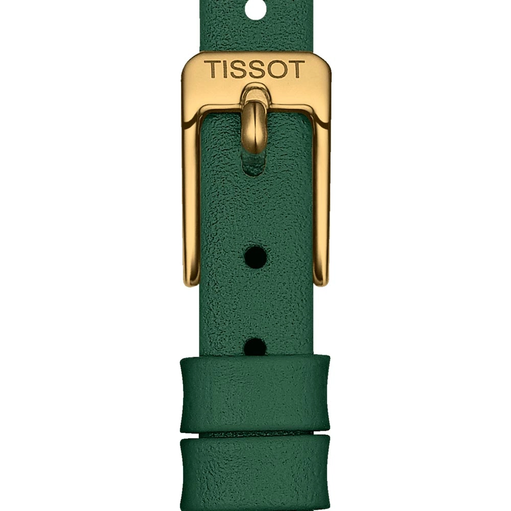 Tissot Lovely Round 19.5mm Green Dial Gold PVD Steel Ladies Quartz Watch T1400093609100