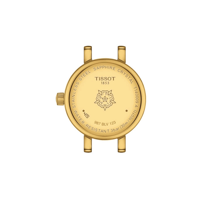 Tissot Lovely Round 19.5mm MOP Diamond Dot Dial Yellow Gold PVD Steel Ladies Quartz Watch T1400096302600