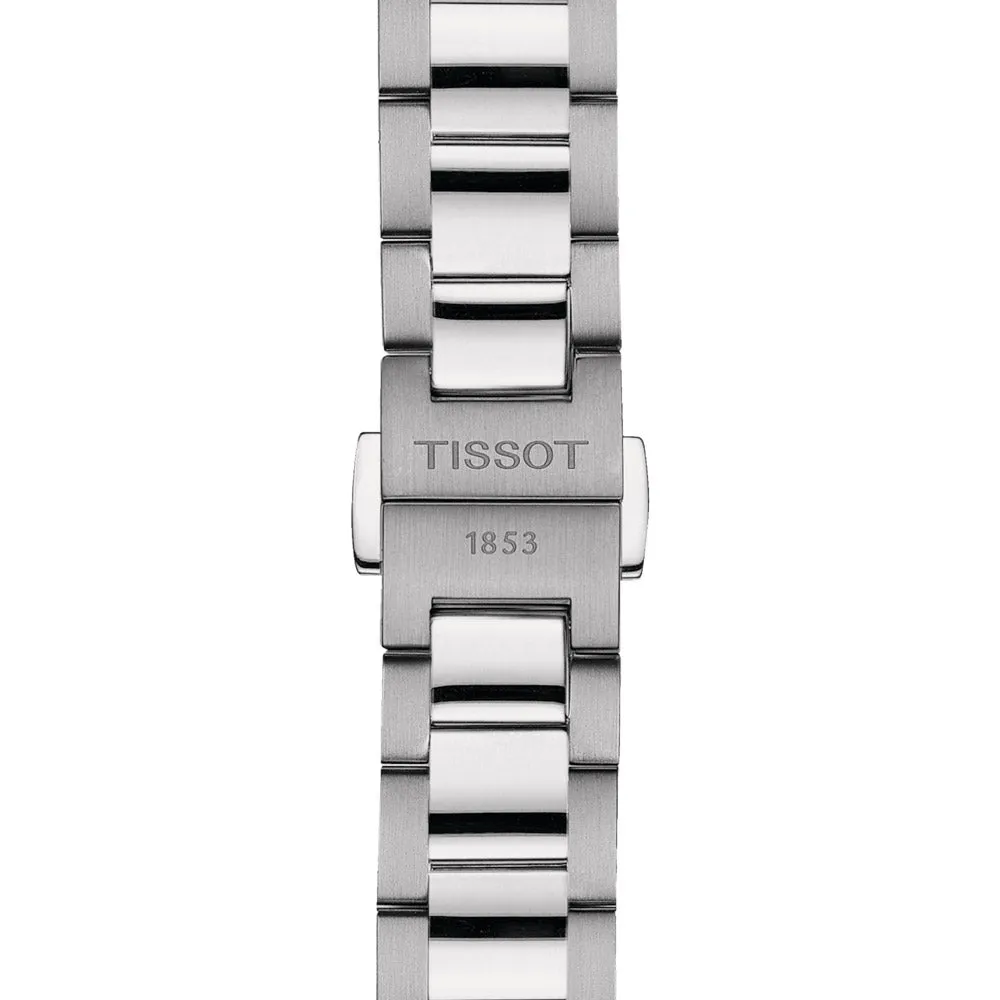 Tissot PR 100 34mm Silver Dial Gold PVD Steel Ladies Quartz Watch T1502102103100