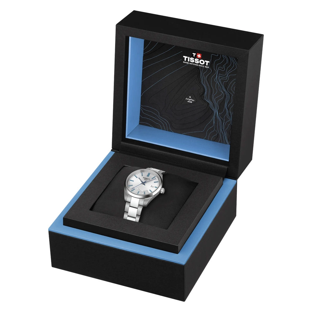 Tissot PR 100 Jungfraubahn Special Edition 34mm Silver Dial Ladies Quartz Watch T1502101103101