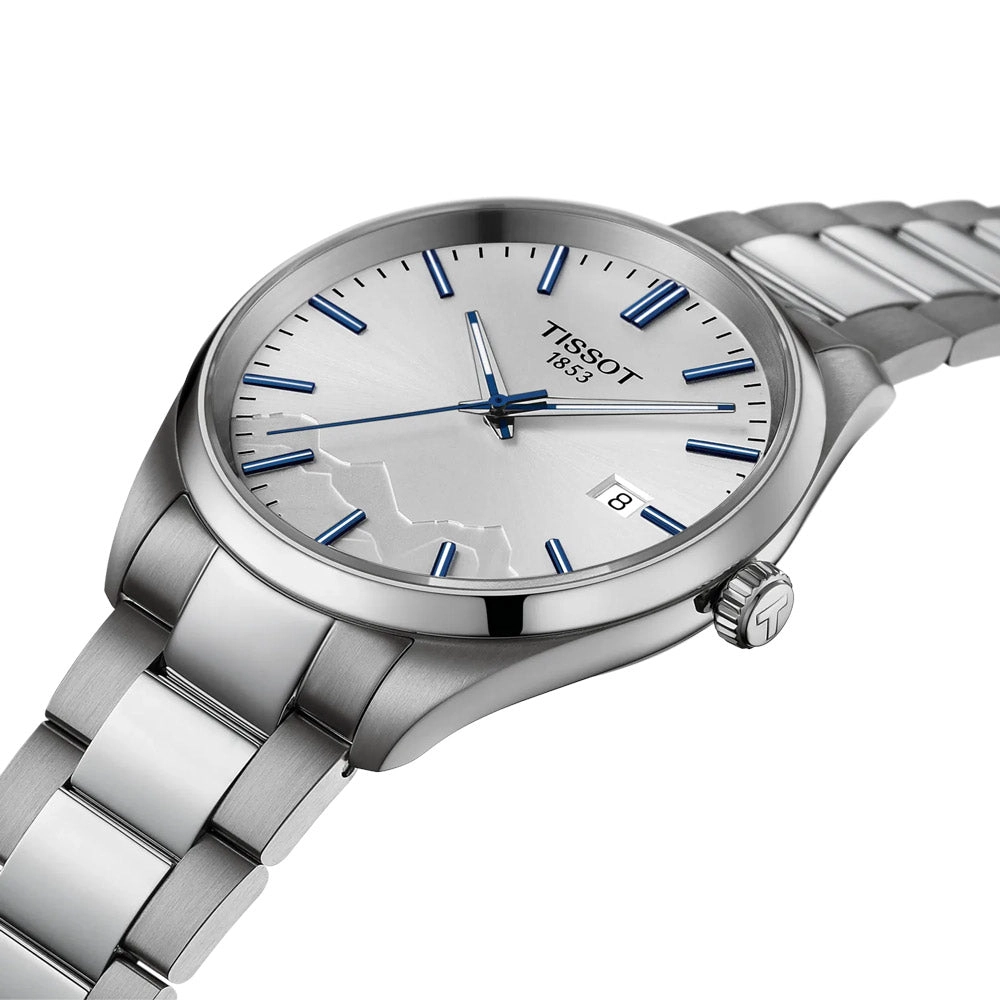 Tissot PR 100 Jungfraubahn Special Edition 40mm Silver Dial Gents Quartz Watch T1504101103100