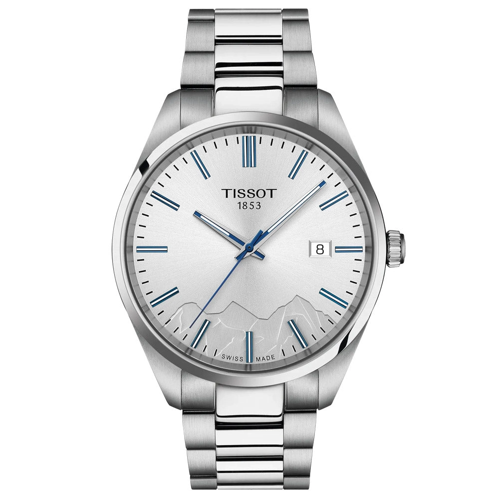 Tissot PR 100 Jungfraubahn Special Edition 40mm Silver Dial Gents Quartz Watch T1504101103100