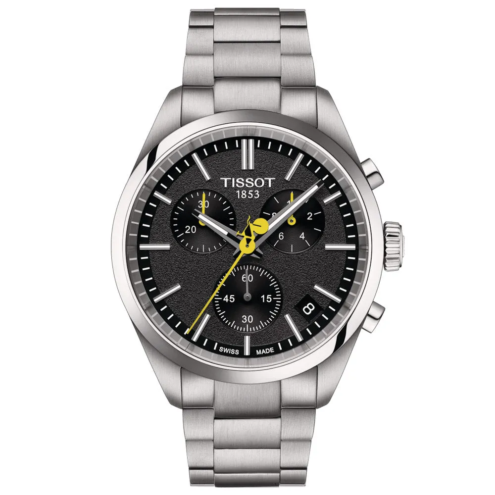 Tissot PR 100 Tour De France 40mm Black Dial Quartz Chronograph Gents Watch T1504171105100
