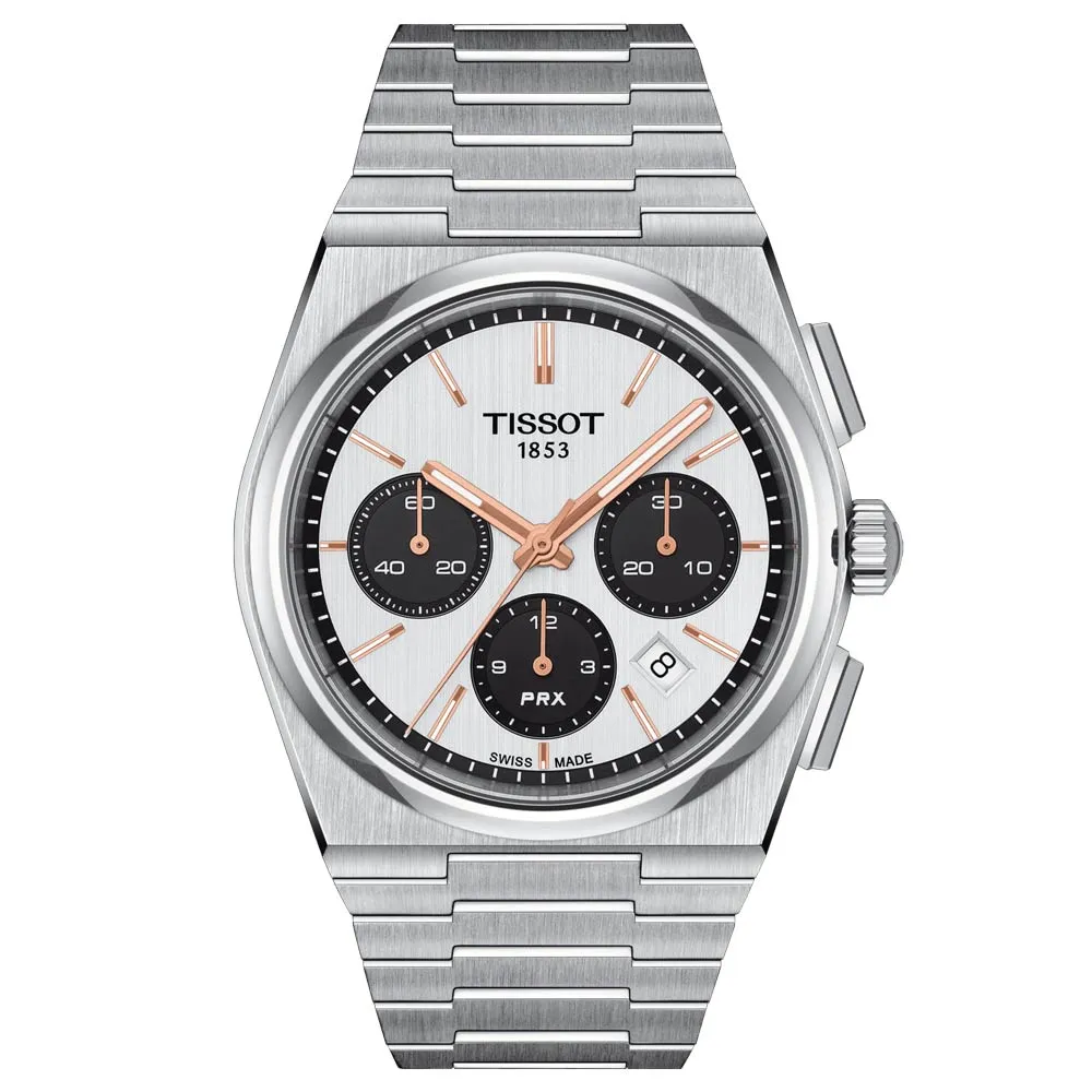 Tissot PRX 42mm White Dial Automatic Chronograph Gents Watch T1374271101100