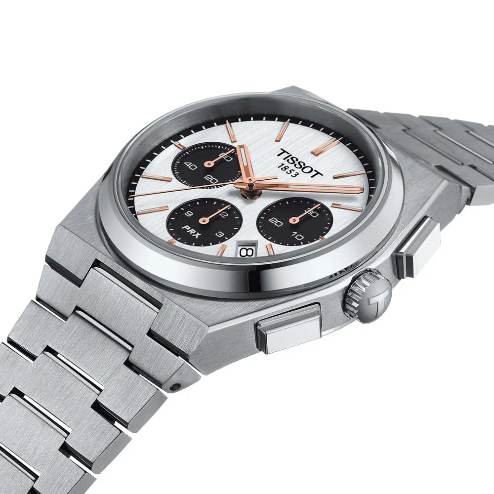 Tissot PRX 42mm White Dial Automatic Chronograph Gents Watch T1374271101100