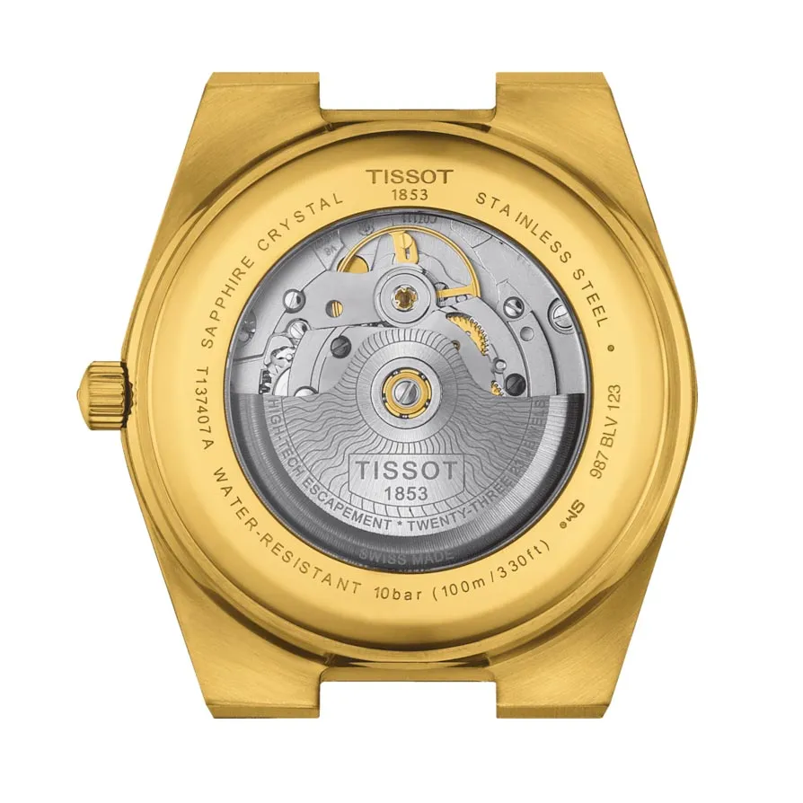 Tissot PRX Powermatic 80 Champagne Dial 40mm Gold PVD Steel Automatic Gents Watch T1374073302100
