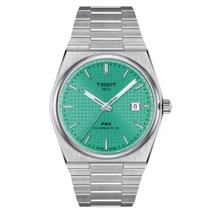 Tissot PRX Powermatic 80  Light Green Dial 40mm Automatic Gents Watch T1374071109101