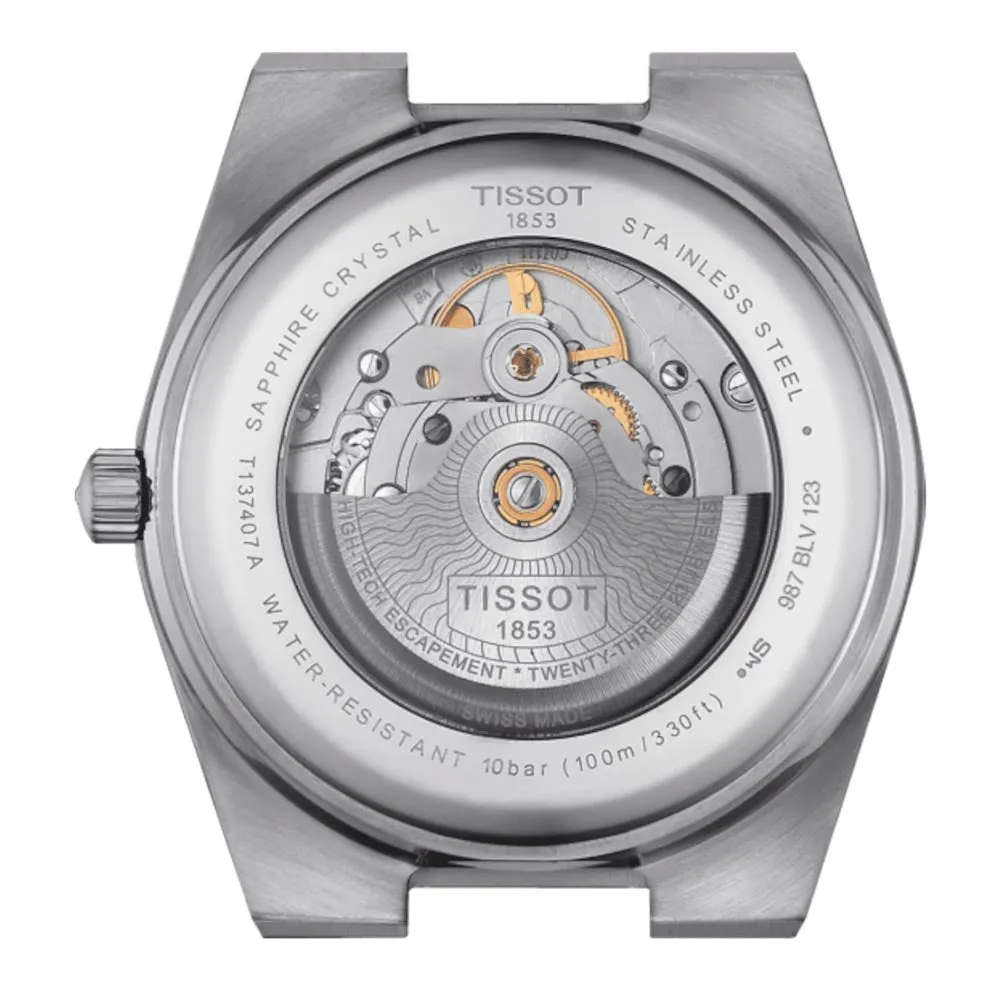 Tissot PRX Powermatic 80 Silver Dial 40mm Rose Gold PVD Steel Automatic Gents Watch T1374072103100