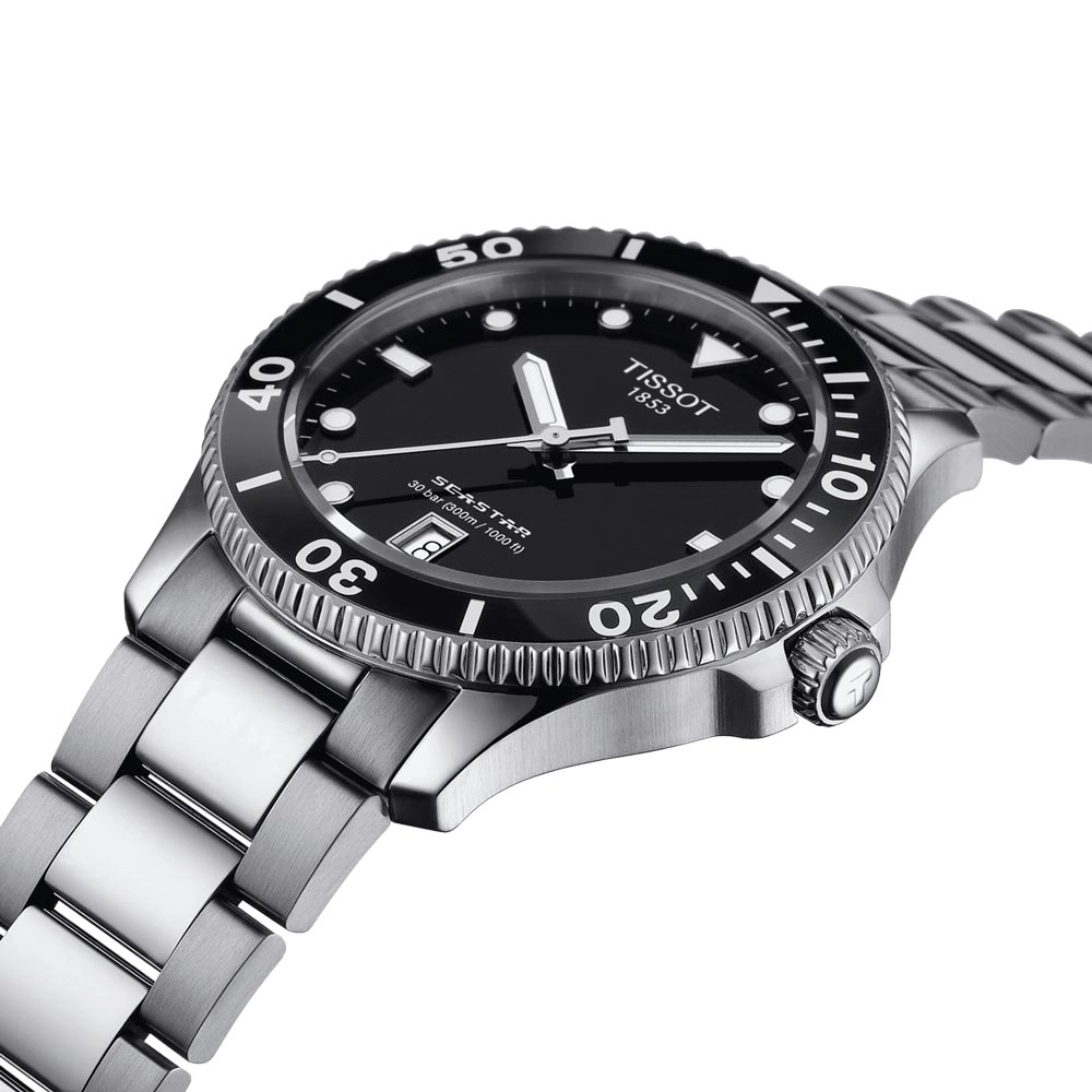 Tissot Seastar 1000 Black Dial 40mm Quartz Gents Watch T1204101105100
