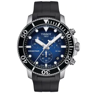 Tissot Seastar 1000 Chronograph 45.5mm Blue Dial Quartz Gents Watch T1204171704100