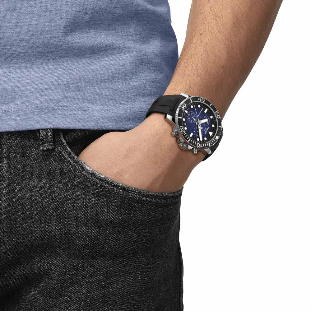 Tissot Seastar 1000 Chronograph 45.5mm Blue Dial Quartz Gents Watch T1204171704100