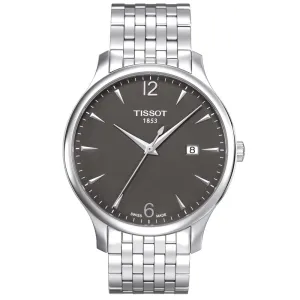 Tissot Tradition 42mm Anthracite Dial Gents Quartz Watch T0636101106700