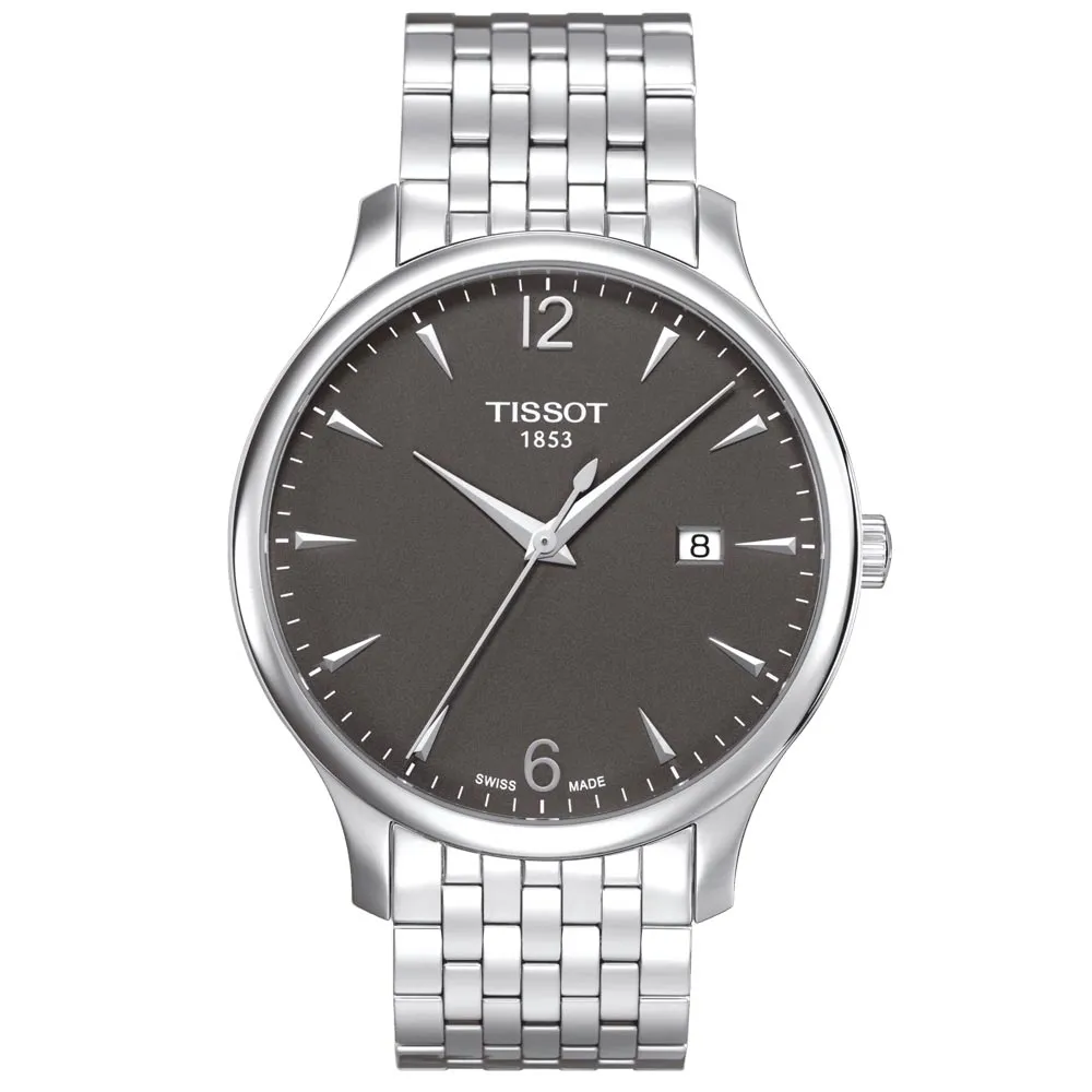 Tissot Tradition 42mm Anthracite Dial Gents Quartz Watch T0636101106700