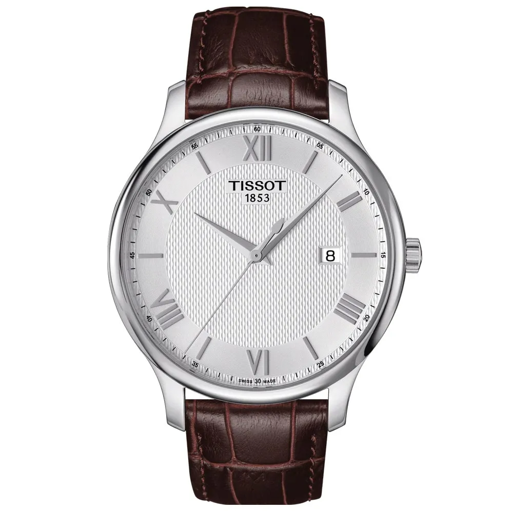 Tissot Tradition 42mm Silver Dial Gents Quartz Watch T0636101603800