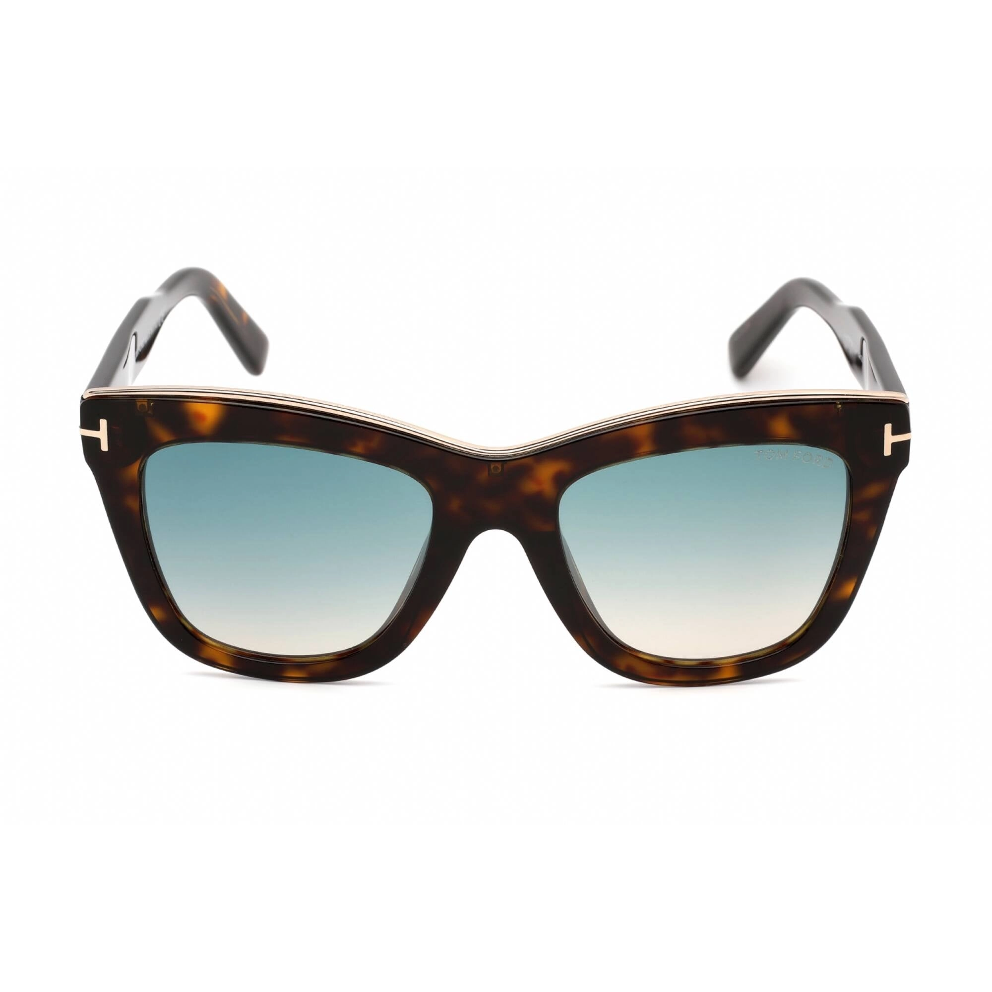Tom Ford Women's Sunglasses - Shiny Dark Havana Plastic Cat Eye Frame | FT0685 52P
