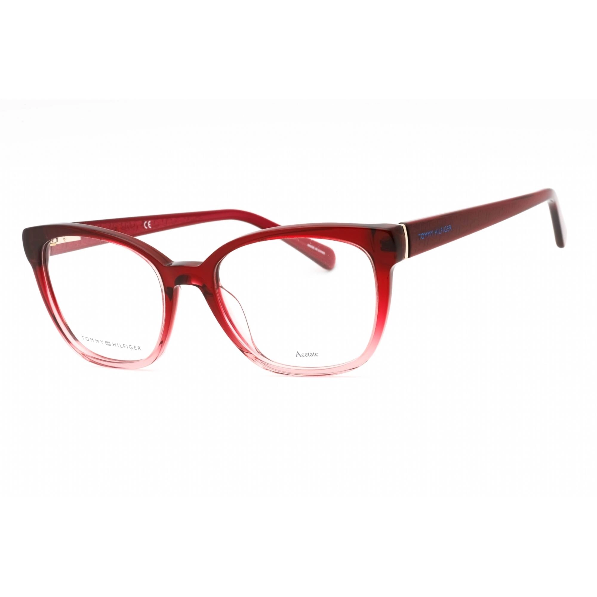 Tommy Hilfiger Women's Eyeglasses - Red Plastic Cat Eye Full Rim | TH 1840 0C9A 00