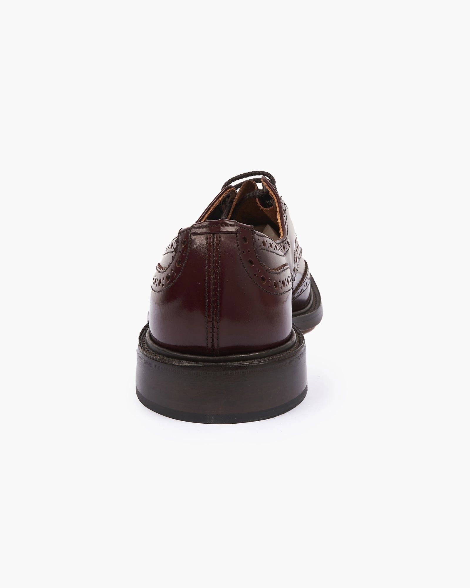 Trickers Bourton Country Derby Brogues - Burgundy Bookbinder / Double Leather Sole