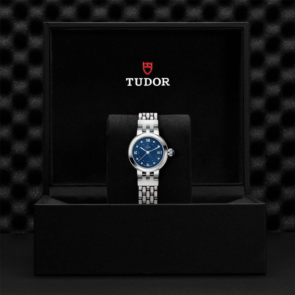 TUDOR Clair de Rose 26mm Blue Diamond Set Dial Ladies Watch M35200-0010