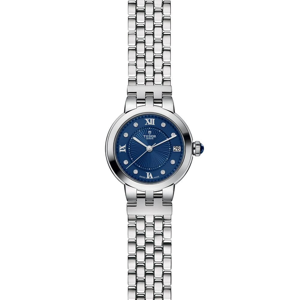 TUDOR Clair de Rose 34mm Blue Diamond Set Dial Ladies Watch M35800-0010
