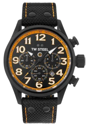 TW Steel Volante GCK Rallycross Special Edition Chronograph Black PVD Black Dial Black Textile Strap Date Quartz Mens Watch TW981