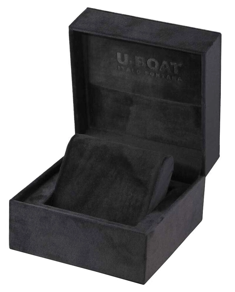 U-Boat Sommerso Automatic Stainless Steel Black Dial Black Rubber Strap Date Divers Mens Watch 9014