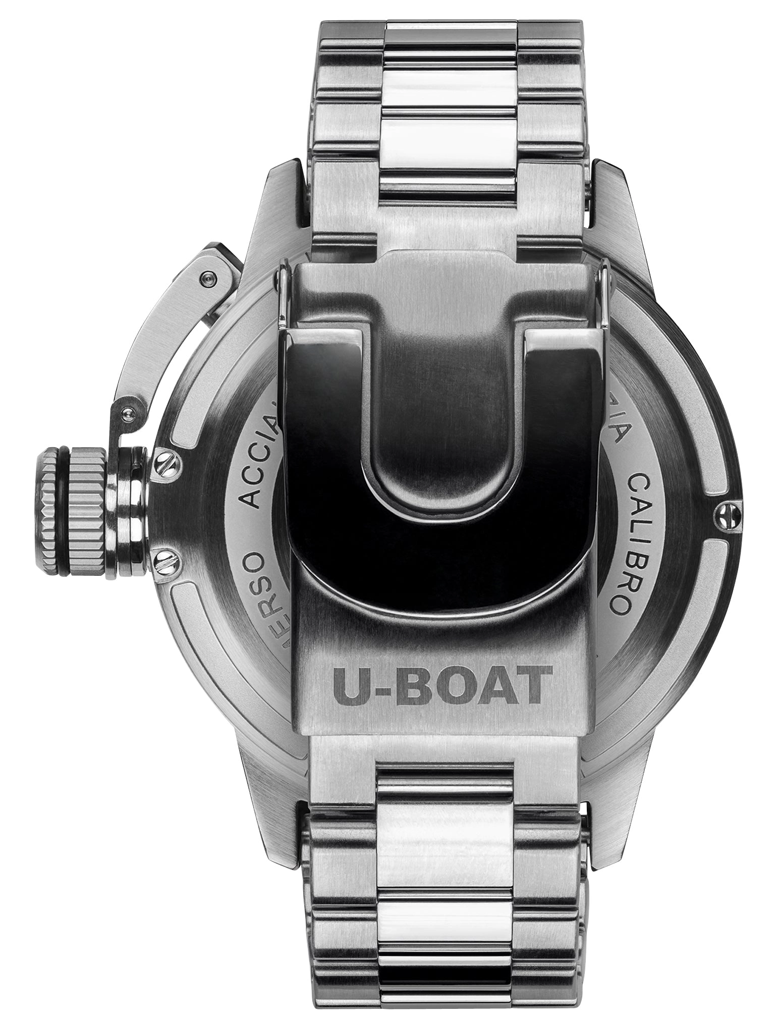 U-Boat Sommerso Automatic Stainless Steel Black Dial Date Divers Mens Watch 9007/A/MT
