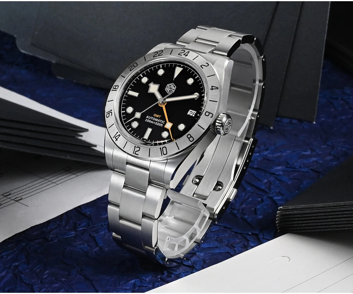 ★US Pre-Owned★San Martin 39mm BB NH34 GMT Watch SN0054-GE