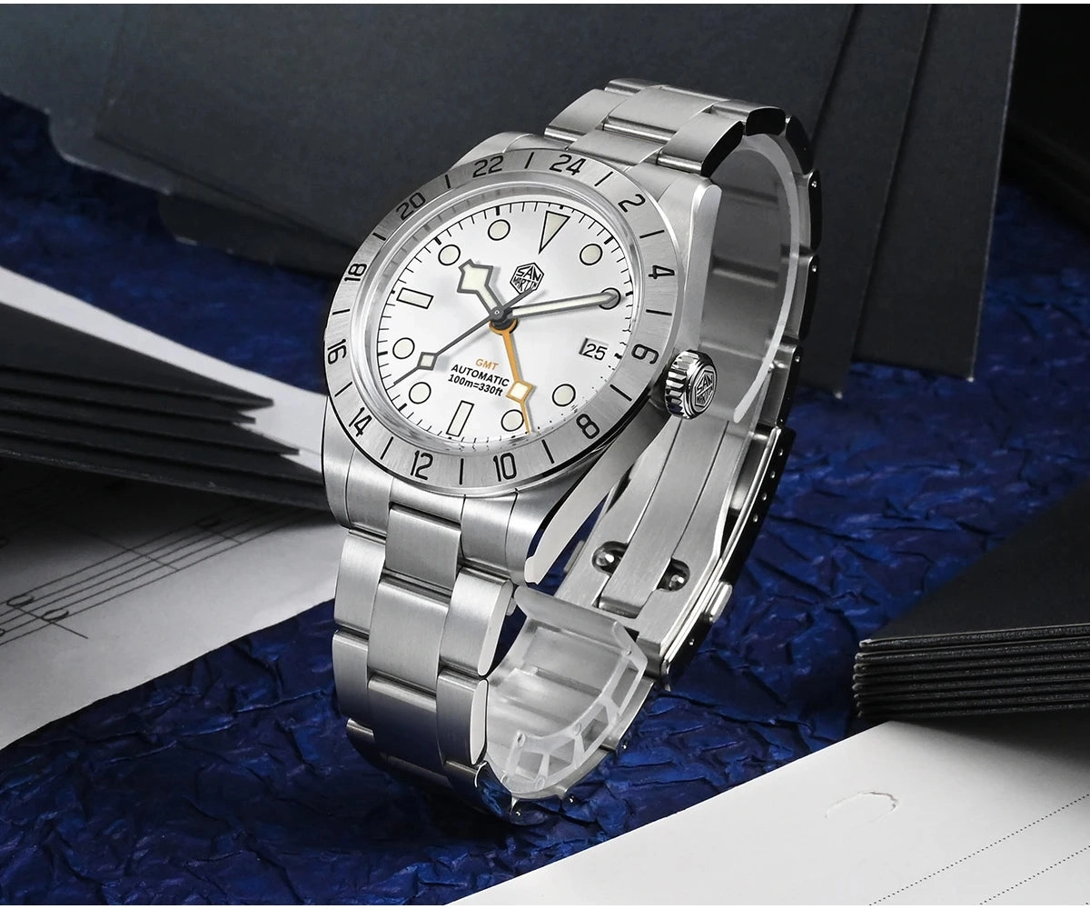 ★US Pre-Owned★San Martin 39mm BB NH34 GMT Watch SN0054-GE