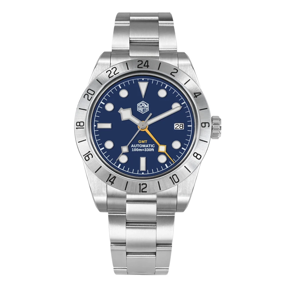 ★US Pre-Owned★San Martin 39mm BB NH34 GMT Watch SN0054-GE