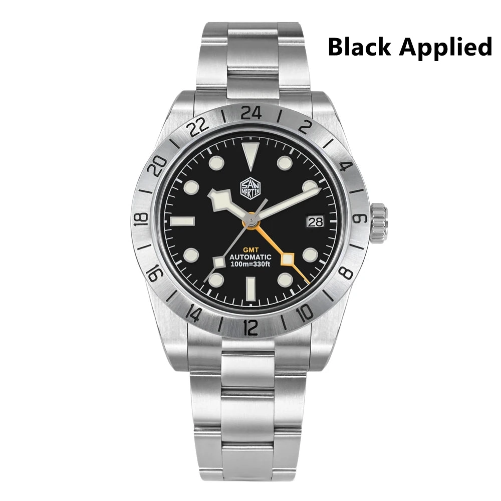 ★US Pre-Owned★San Martin 39mm BB NH34 GMT Watch SN0054-GE